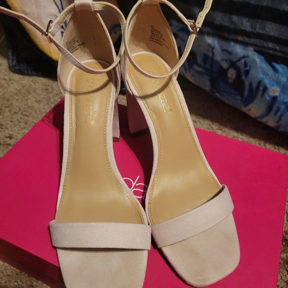 Cream Shoe Dazzle Strappy Heels